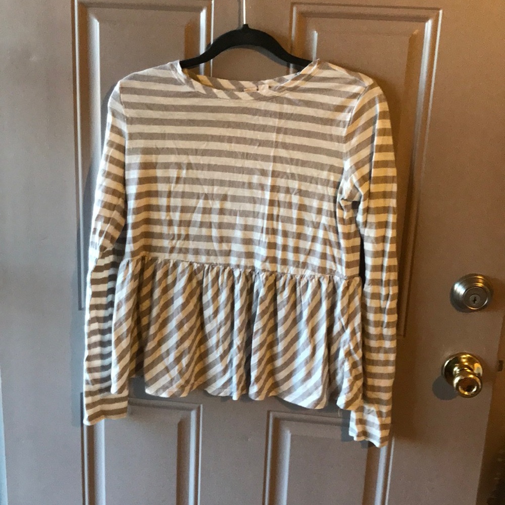 Melrose and Market long sleeve shirt with peplum